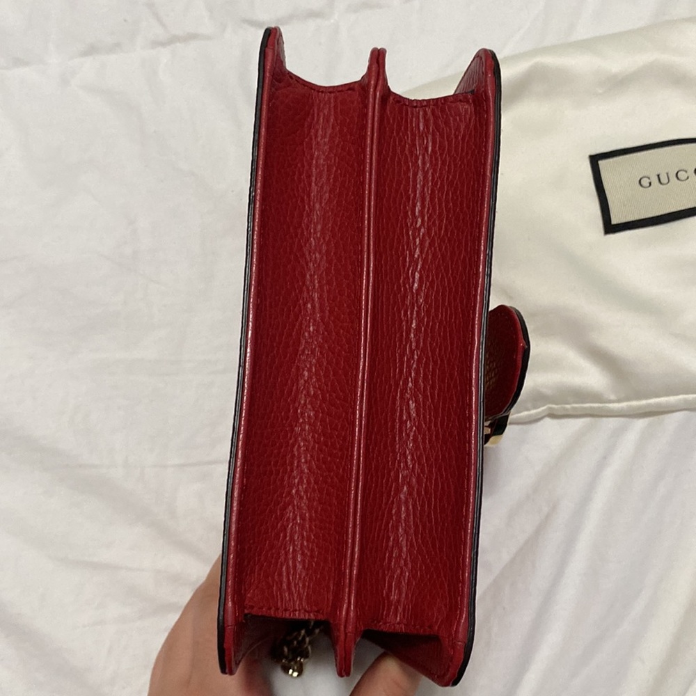 Authentic Gucci Interlocking Leather Bag- Red - image 4